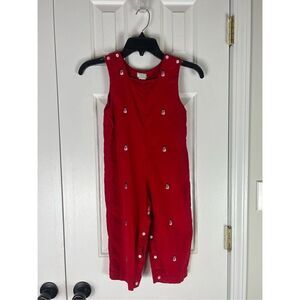 K&L Boys Red Cord Romper Size 4t